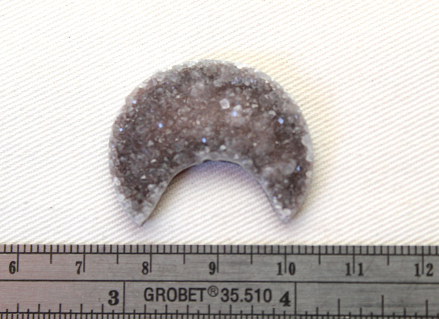 Cabochon Druzy Croissant Noir