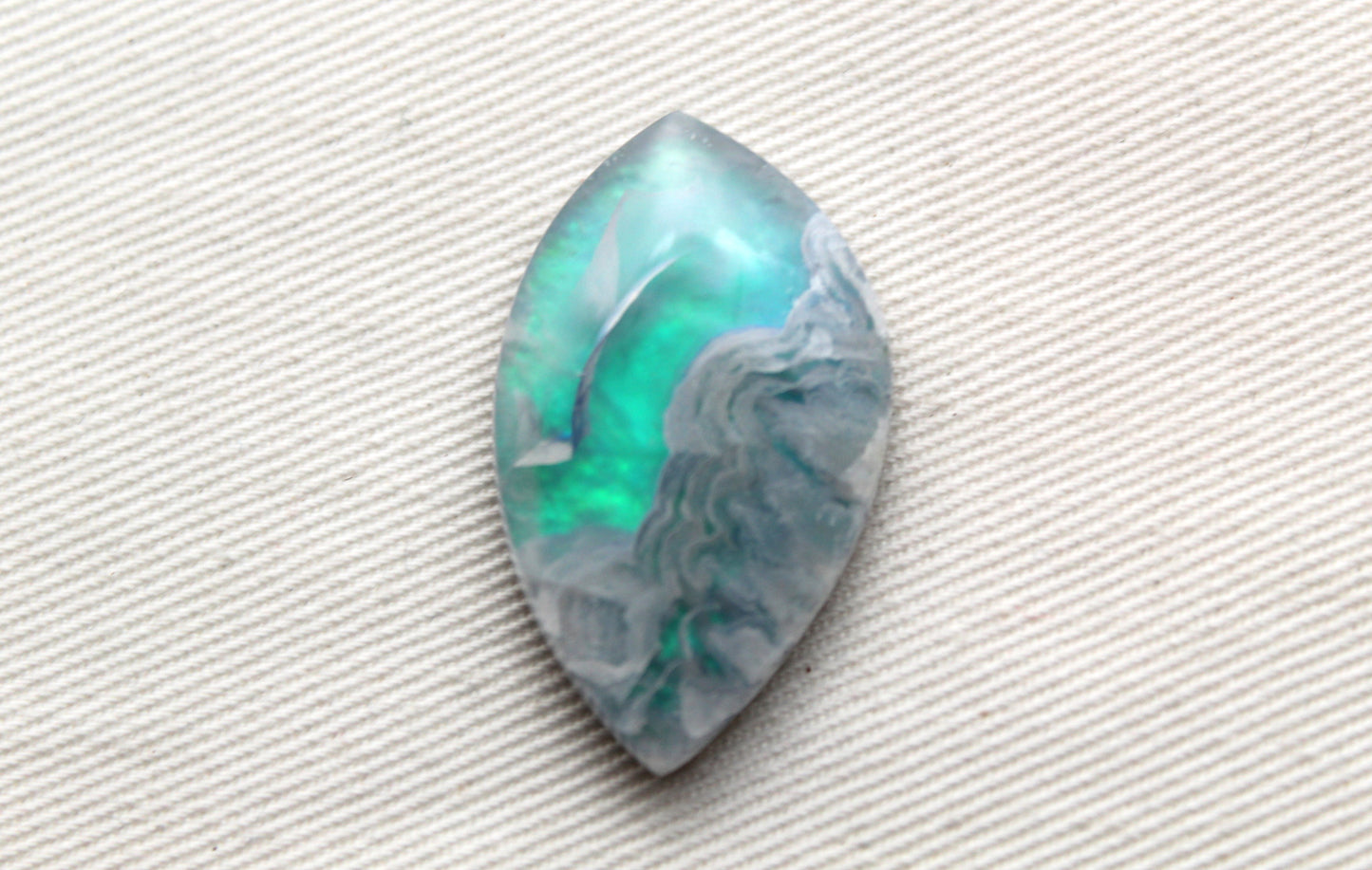 Indonesian Agate Plume DOUBLET Cabochon Gemstone