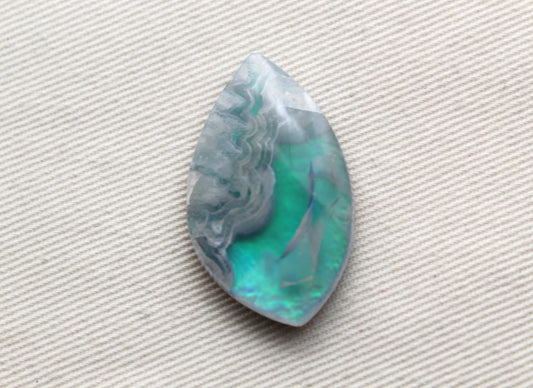 Indonesian Agate Plume DOUBLET Cabochon Gemstone