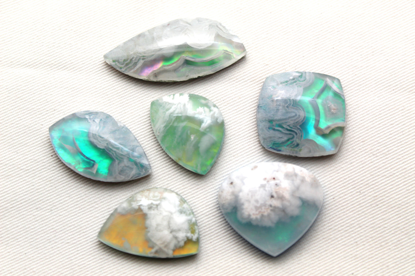 Indonesian Agate Plume DOUBLET Cabochon Gemstone