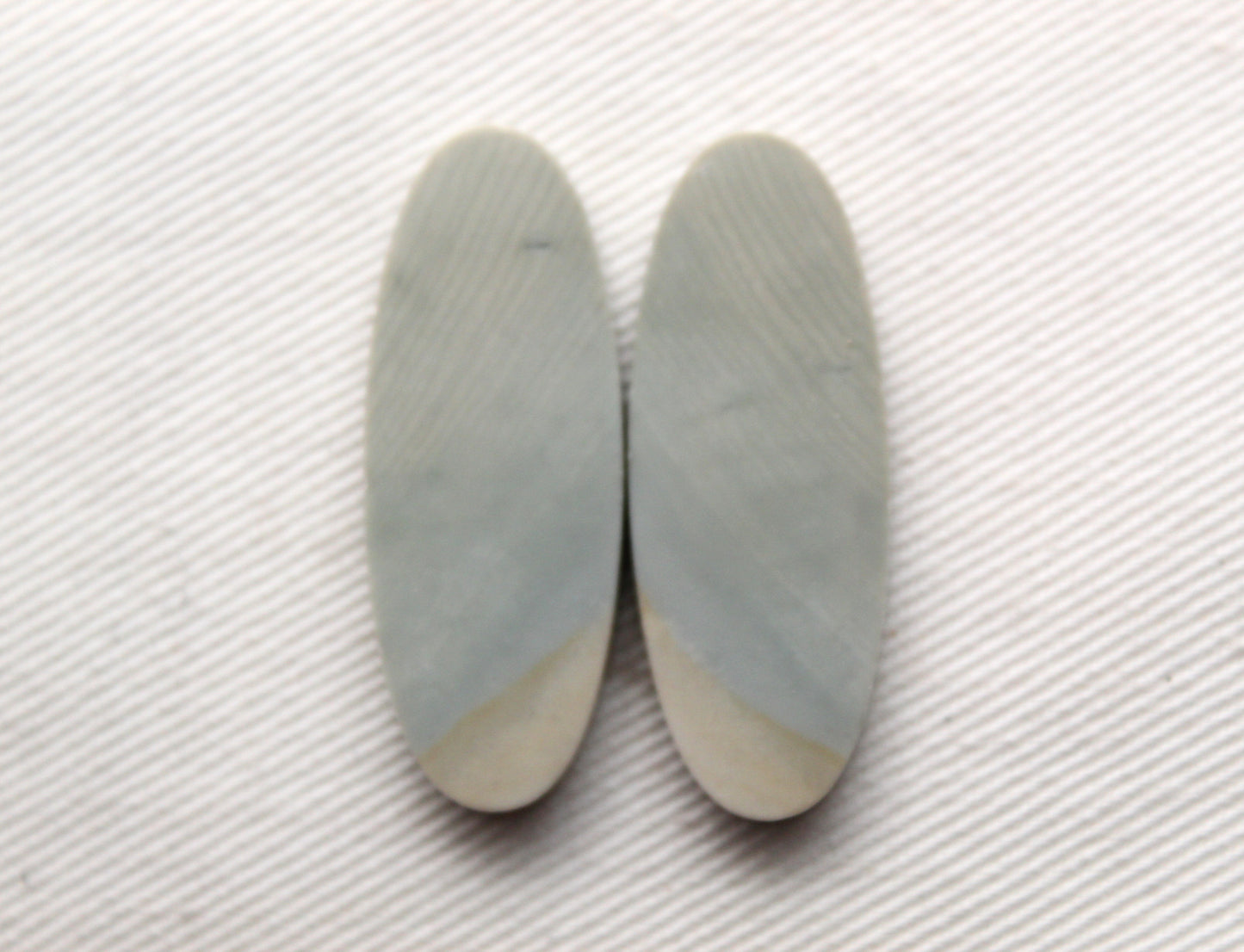Pair of Green Imperial Jasper Cabochons Oval
