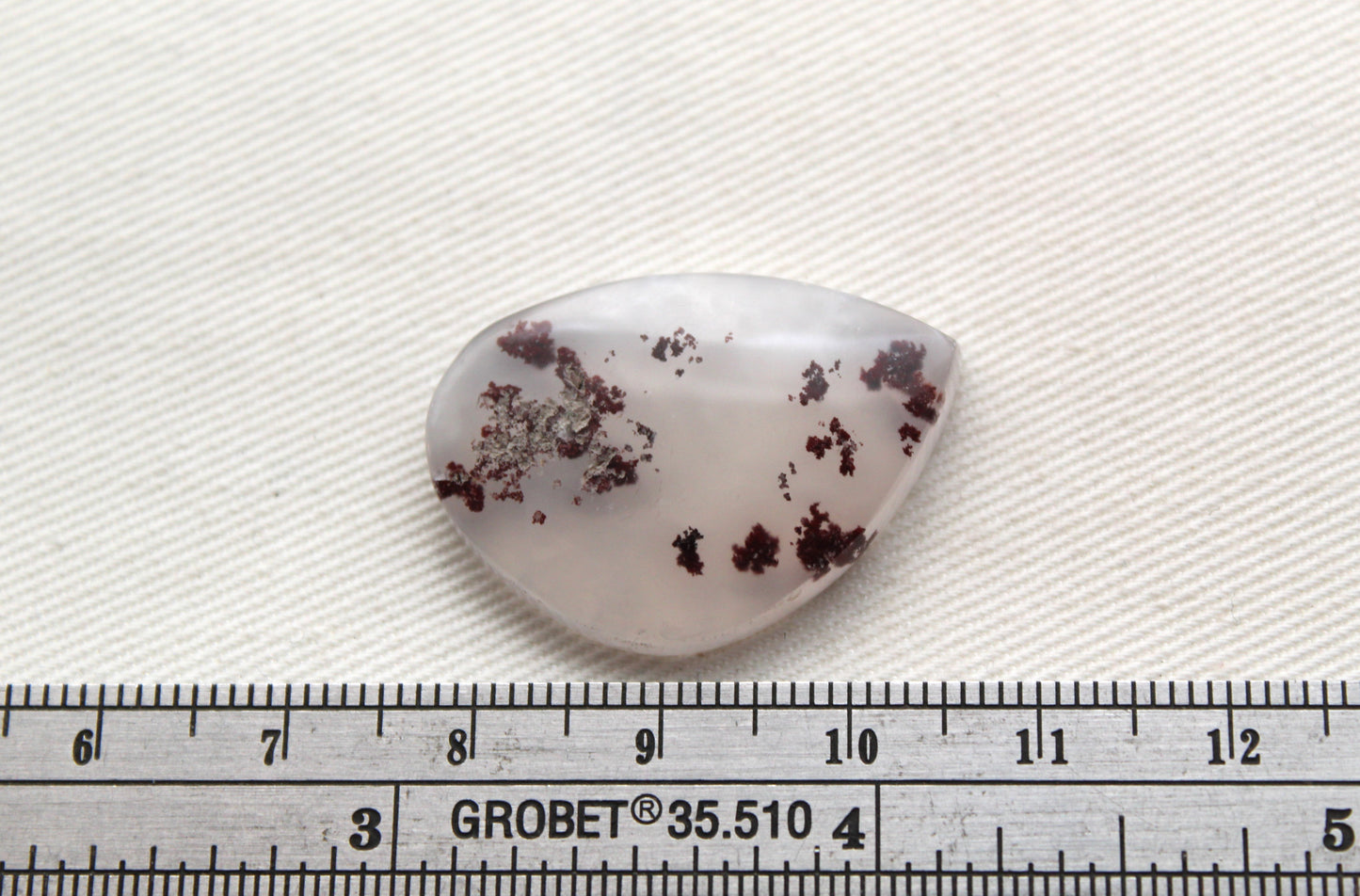Paire de cabochons en agate mousse gemme naturelle multicolore