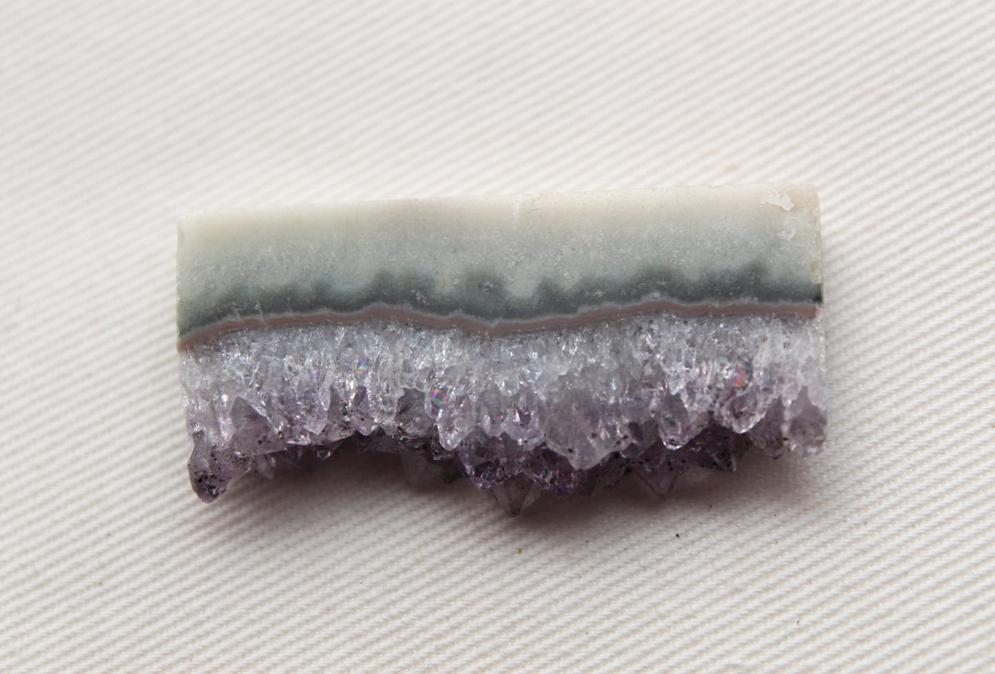 Amethyst slice gemstone druzy rectangle