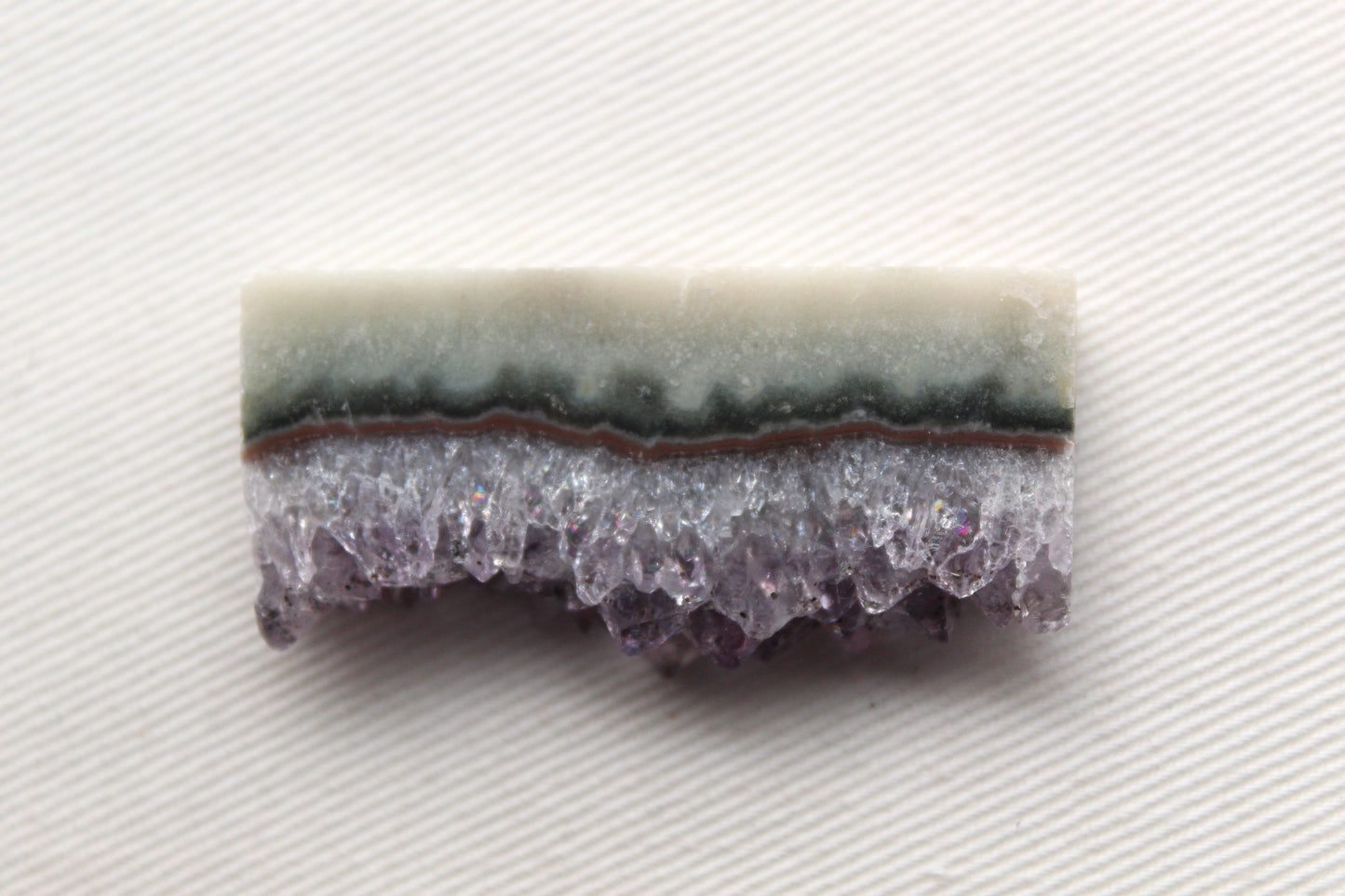 Amethyst slice gemstone druzy rectangle