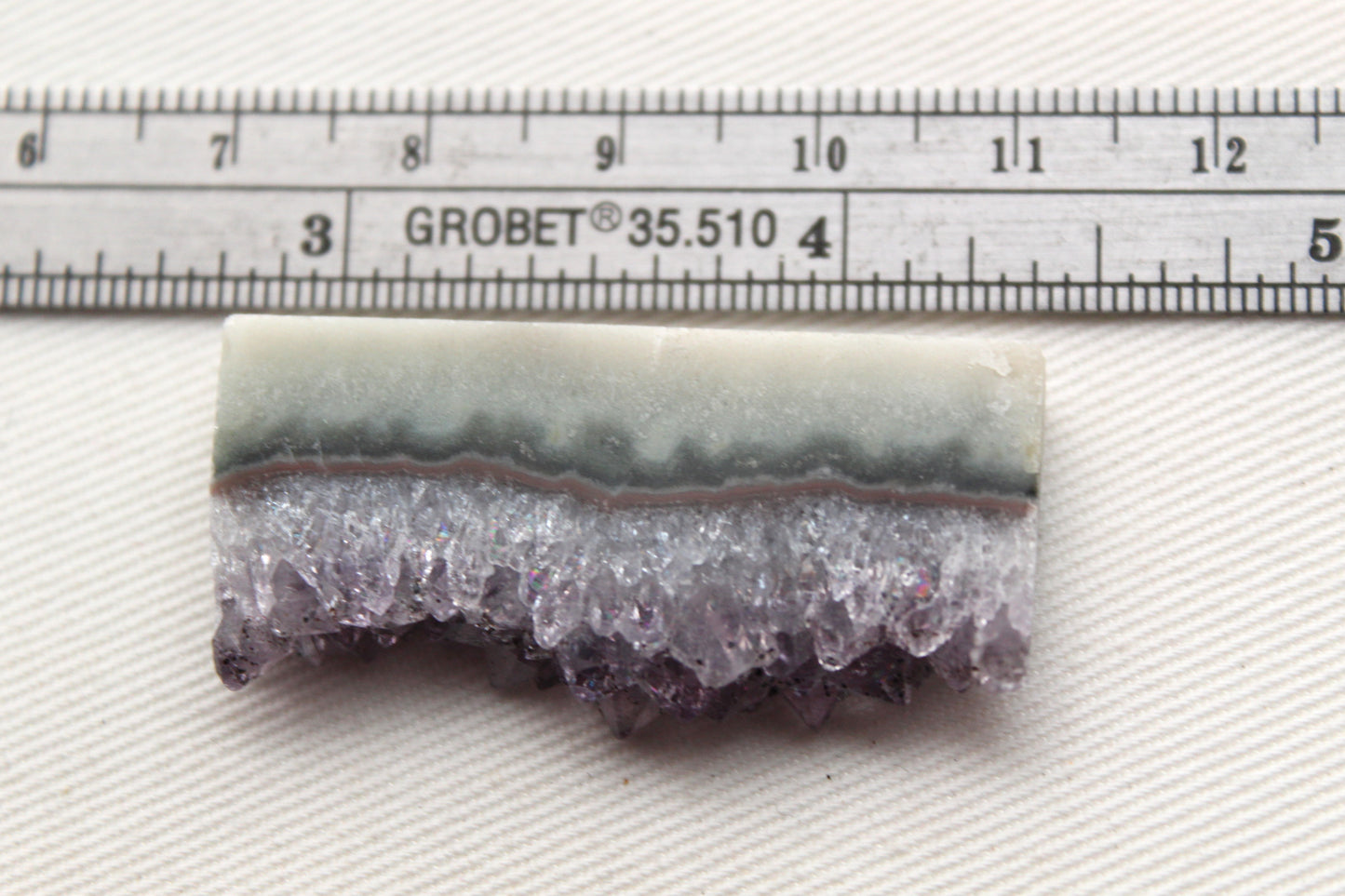 Amethyst slice gemstone druzy rectangle