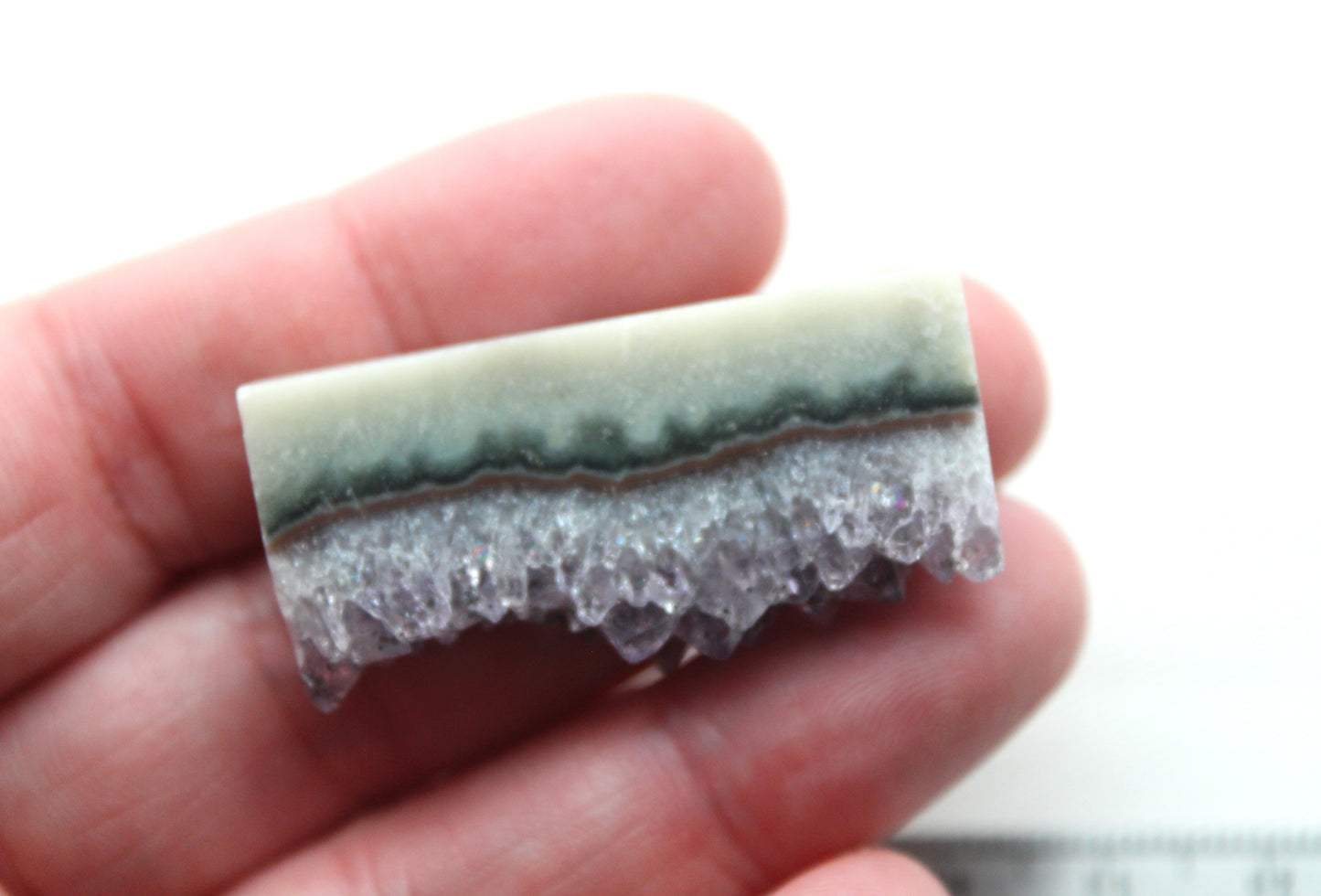 Amethyst slice gemstone druzy rectangle