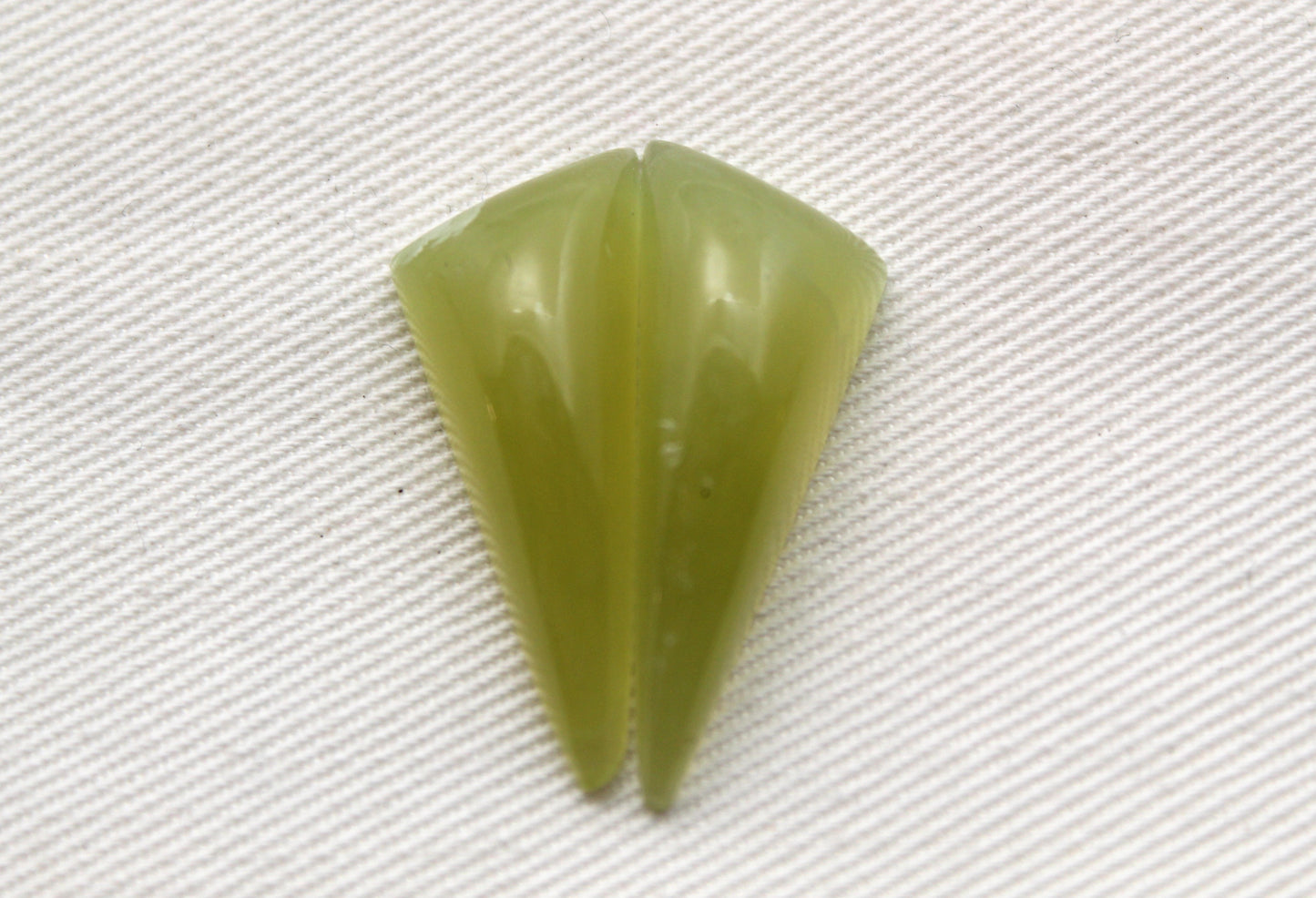 Vesuvianite Cabochon Pair Gemstone light green