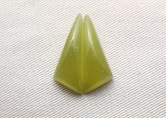 Vesuvianite Cabochon Pair Gemstone light green