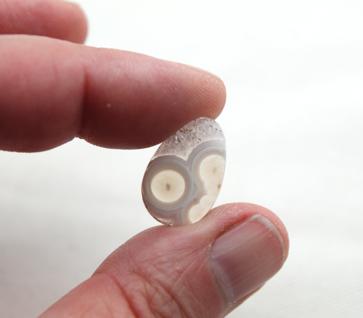Small Orbicular Agate Cabochons Pair Gemstone natural freeform