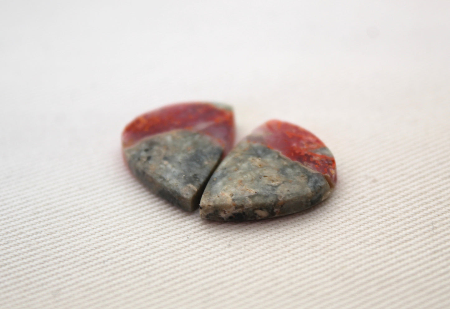 Small pair Lava Flow Jasper cabochon Gemstone freeform