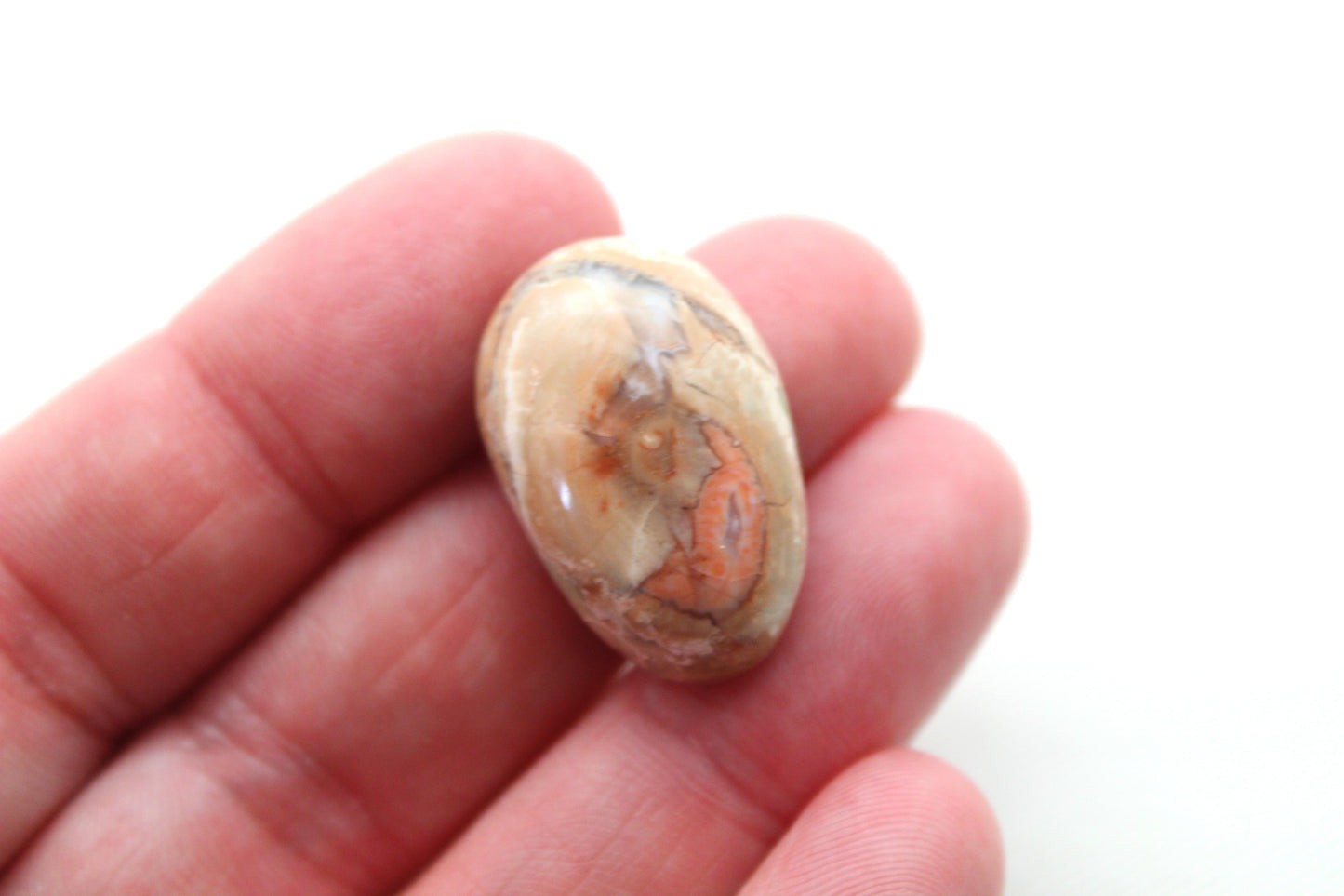 Natural Agate Cabochon Gemstone beige freeform
