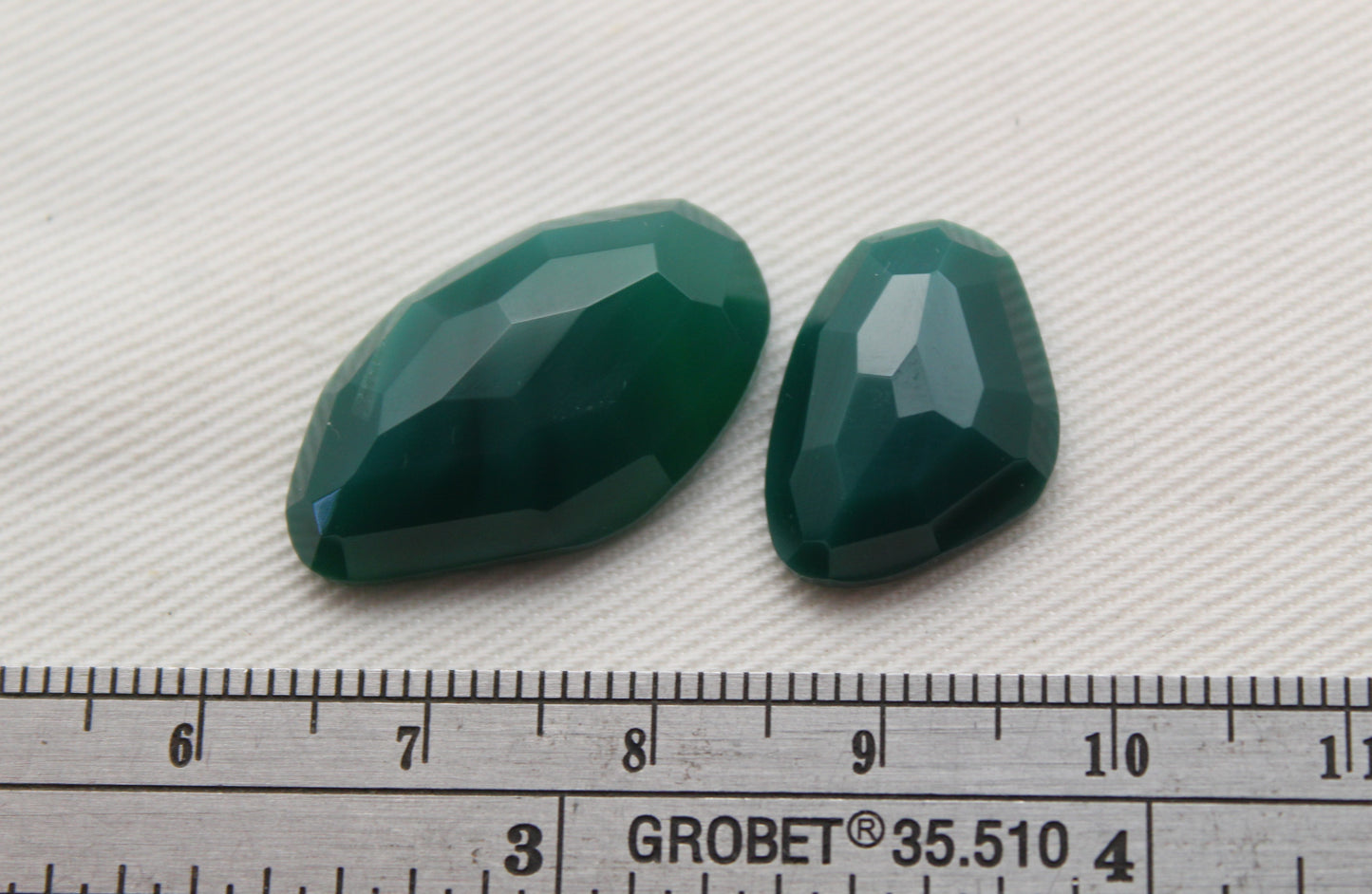 Freeform rose cut Green Agate cabochon Gemstone