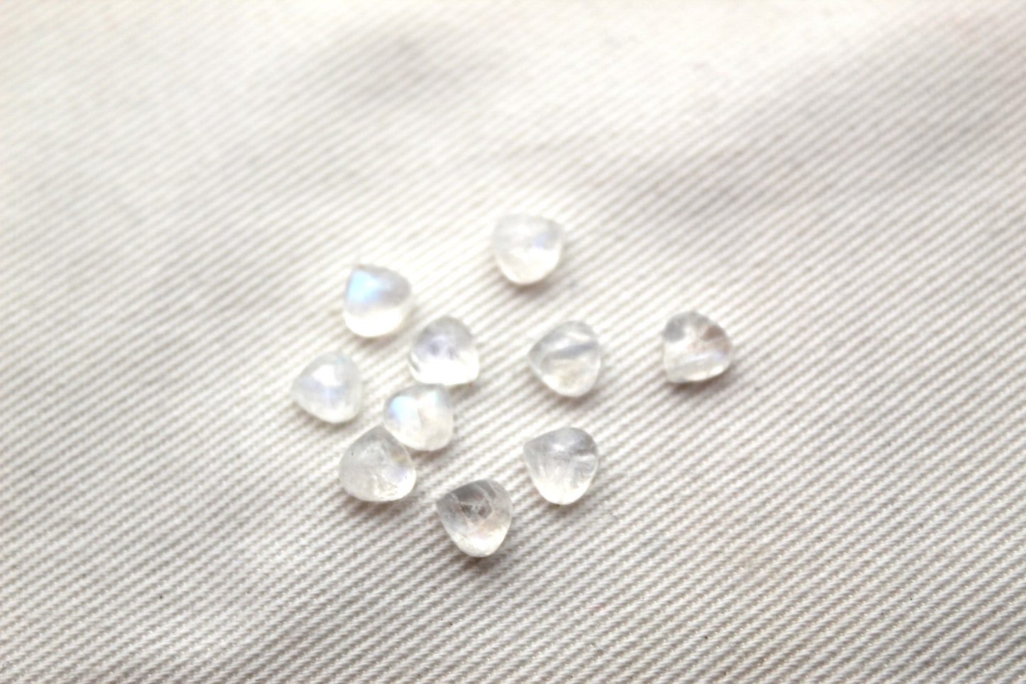Lot of TEN Moonstones Cabochons 5MM