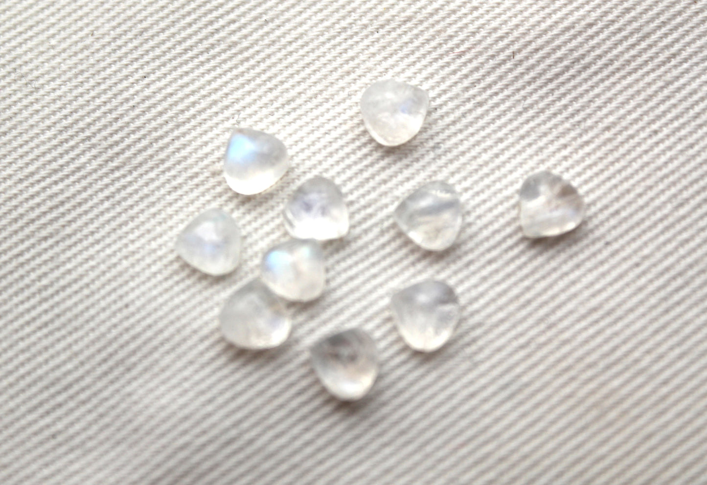 Lot of TEN Moonstones Cabochons 5MM