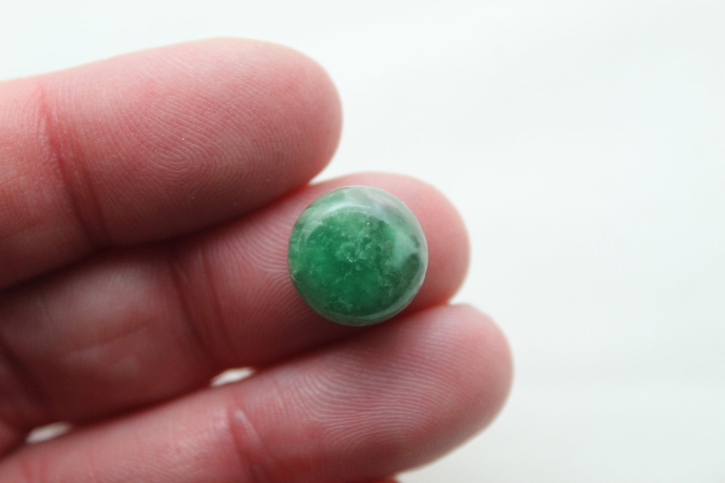 TWO Variscite round cabochons 12 MM green Gemstones