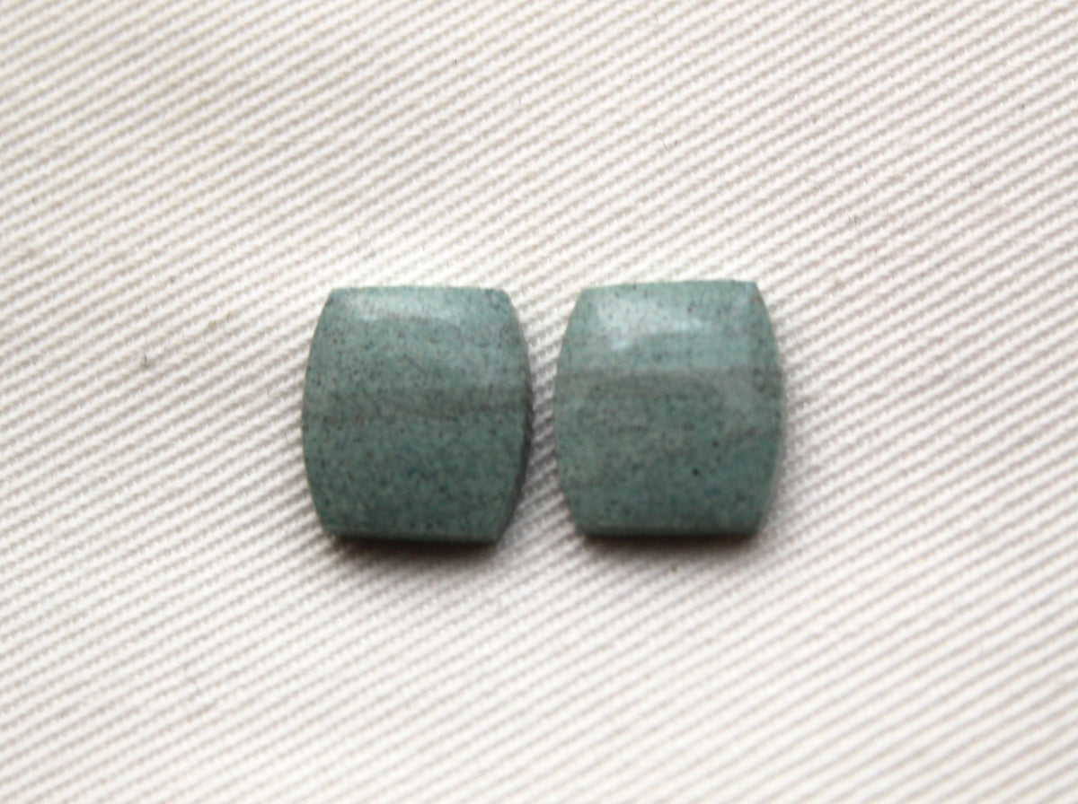 Paire de Cabochons Jaspe Impérial Gris ovale