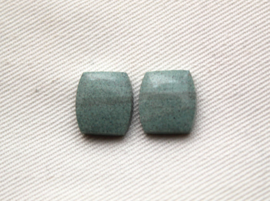 Paire de Cabochons Jaspe Impérial Gris ovale