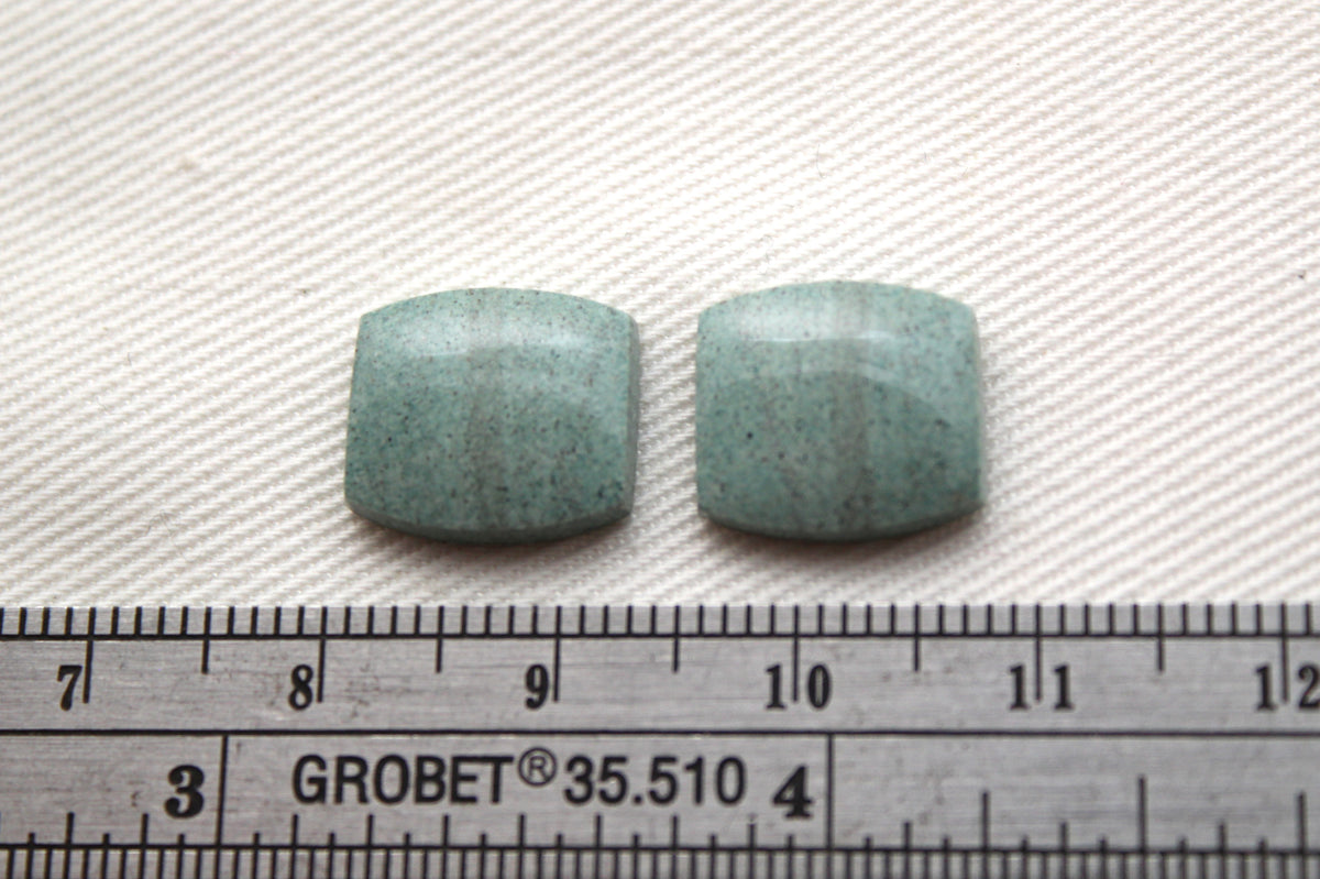 Paire de Cabochons Jaspe Impérial Gris ovale