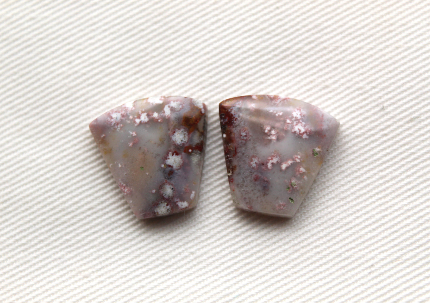 Small Purple River Jasper Cabochon Pair Gemstone