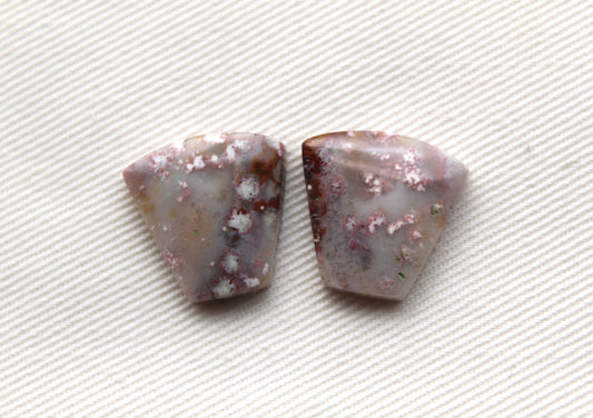 Small Purple River Jasper Cabochon Pair Gemstone