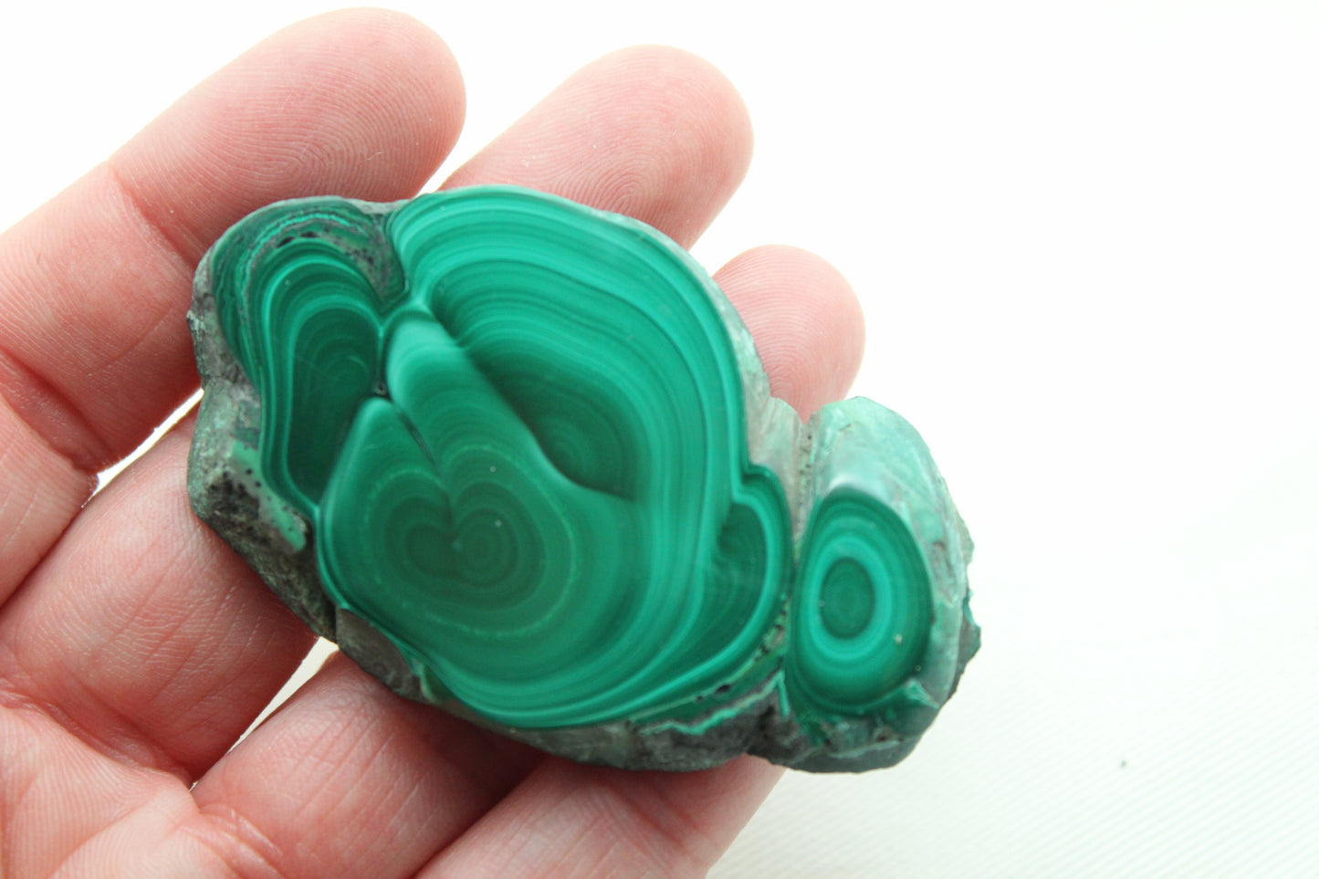 One Malachite Slice natural gemstone