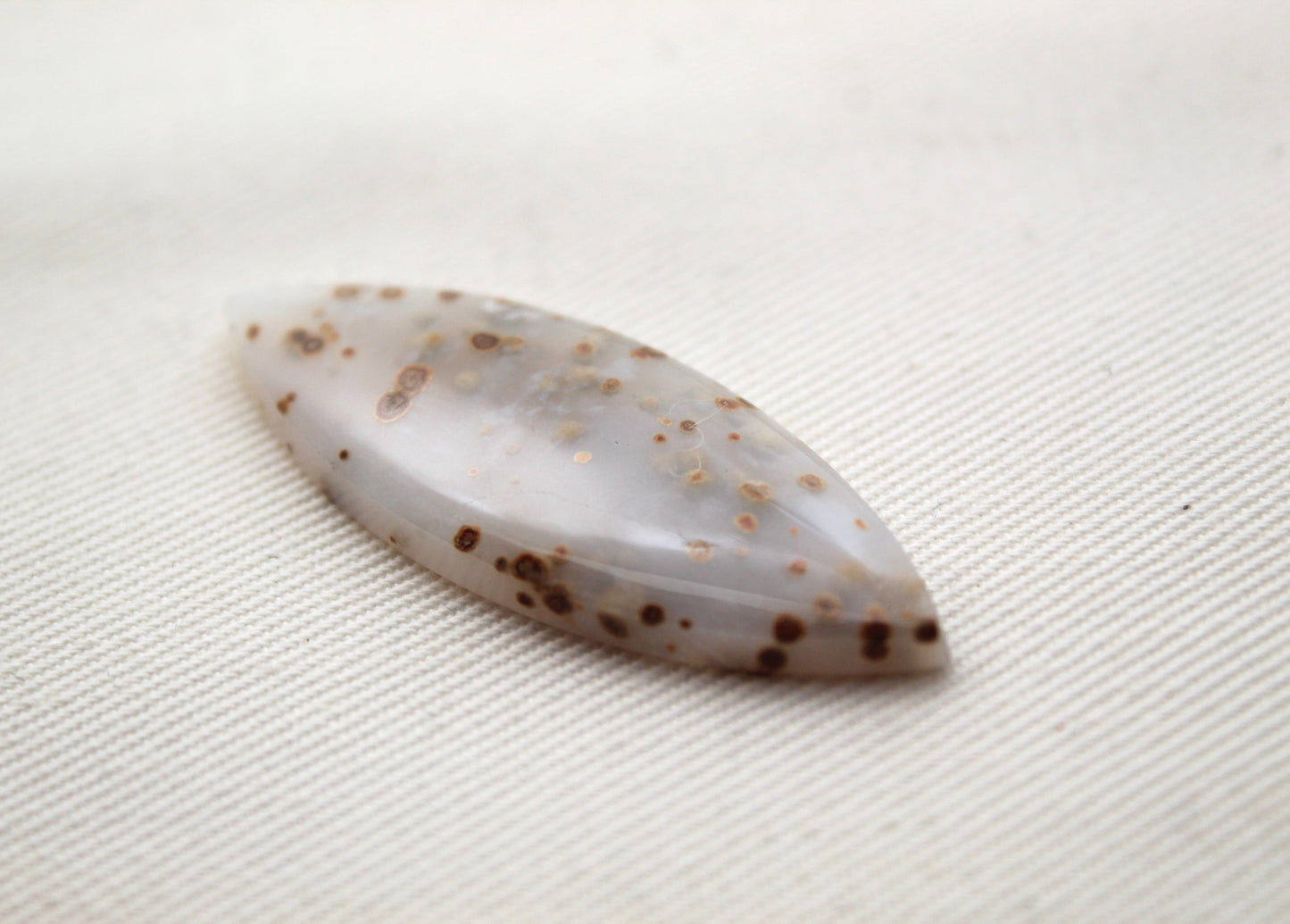Polka Dot Agate Cabochon Gemstone Marquise