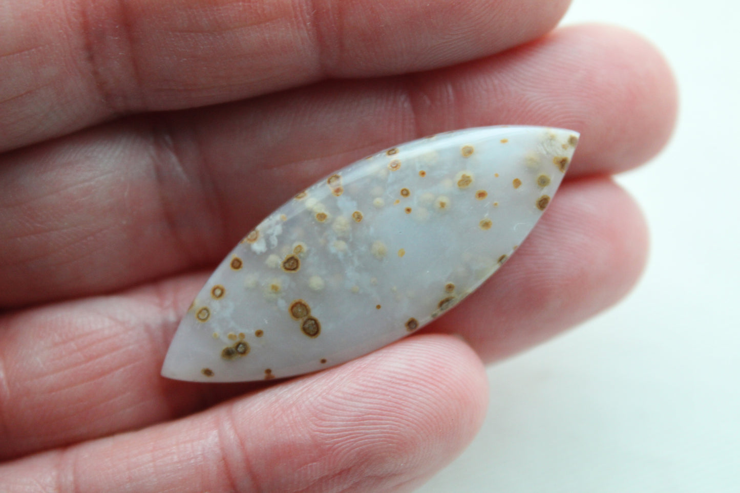 Polka Dot Agate Cabochon Gemstone Marquise