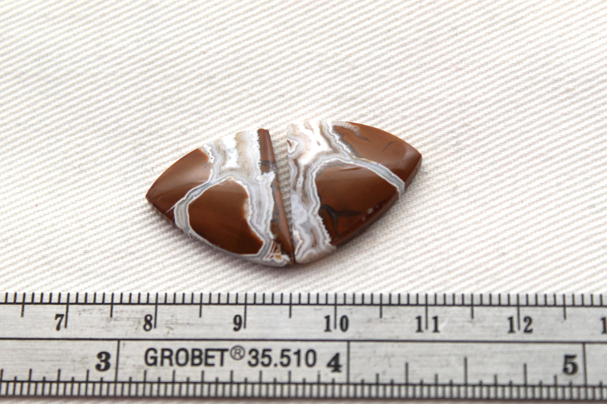 Brecciated Jasper cabochons Gemstone pair