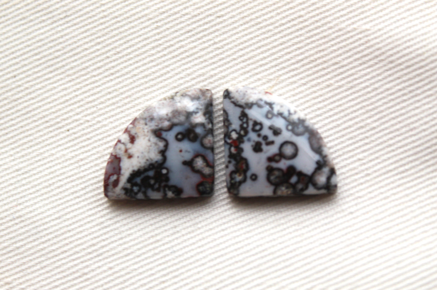 Small Purple River Jasper Cabochon Pair Gemstone