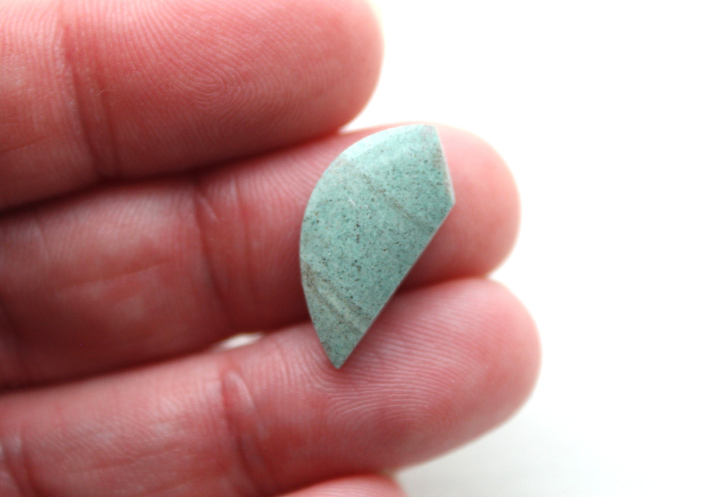 PETITE Pair of green Jasper Cabochons freeform