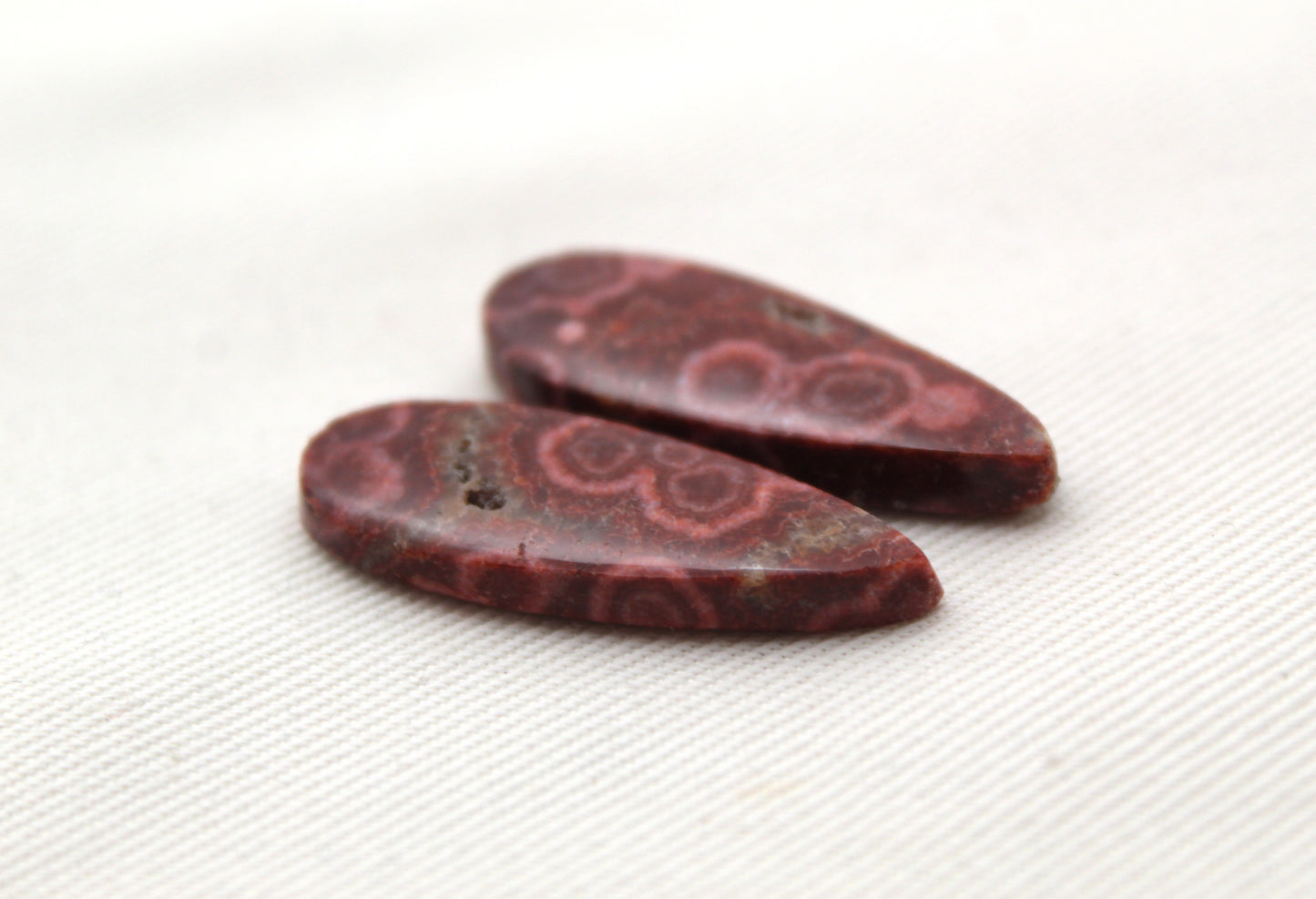 River Jasper Pair Cabochon Gemstone teardrop