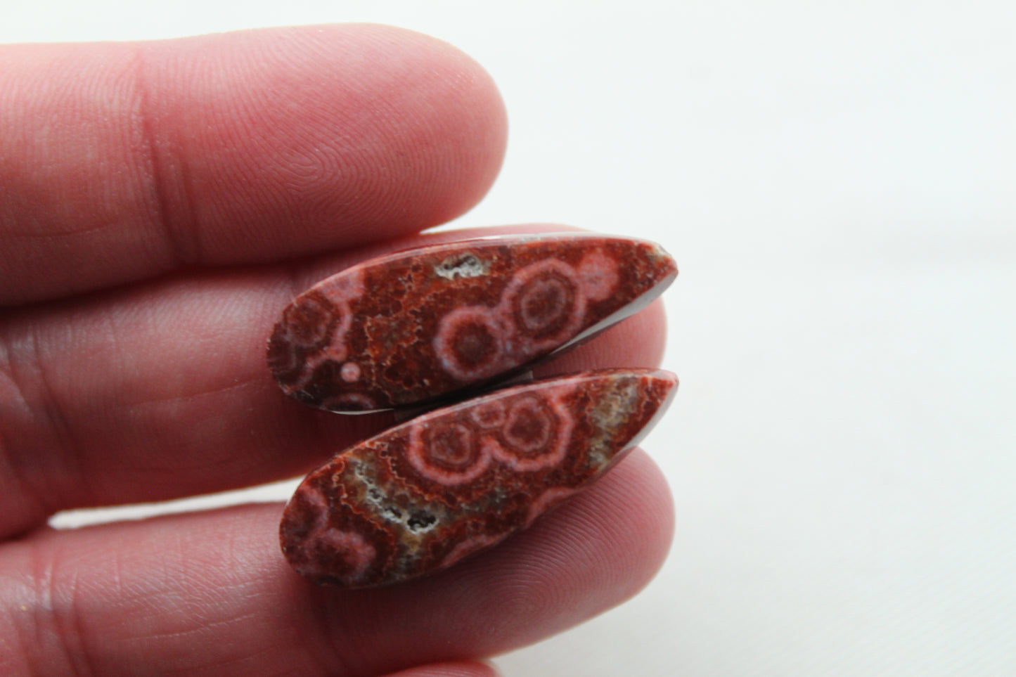 River Jasper Pair Cabochon Gemstone teardrop