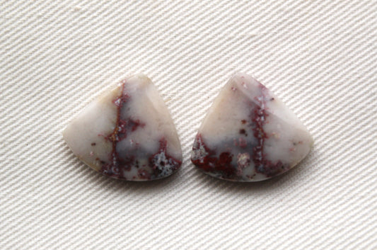 Small Purple River Jasper Cabochon Pair Gemstone