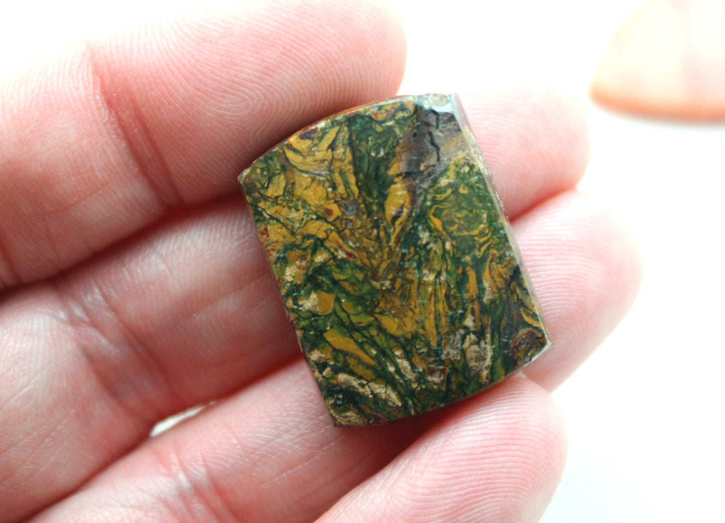 Fingerprint Jasper cabochon Gemstone rectangle