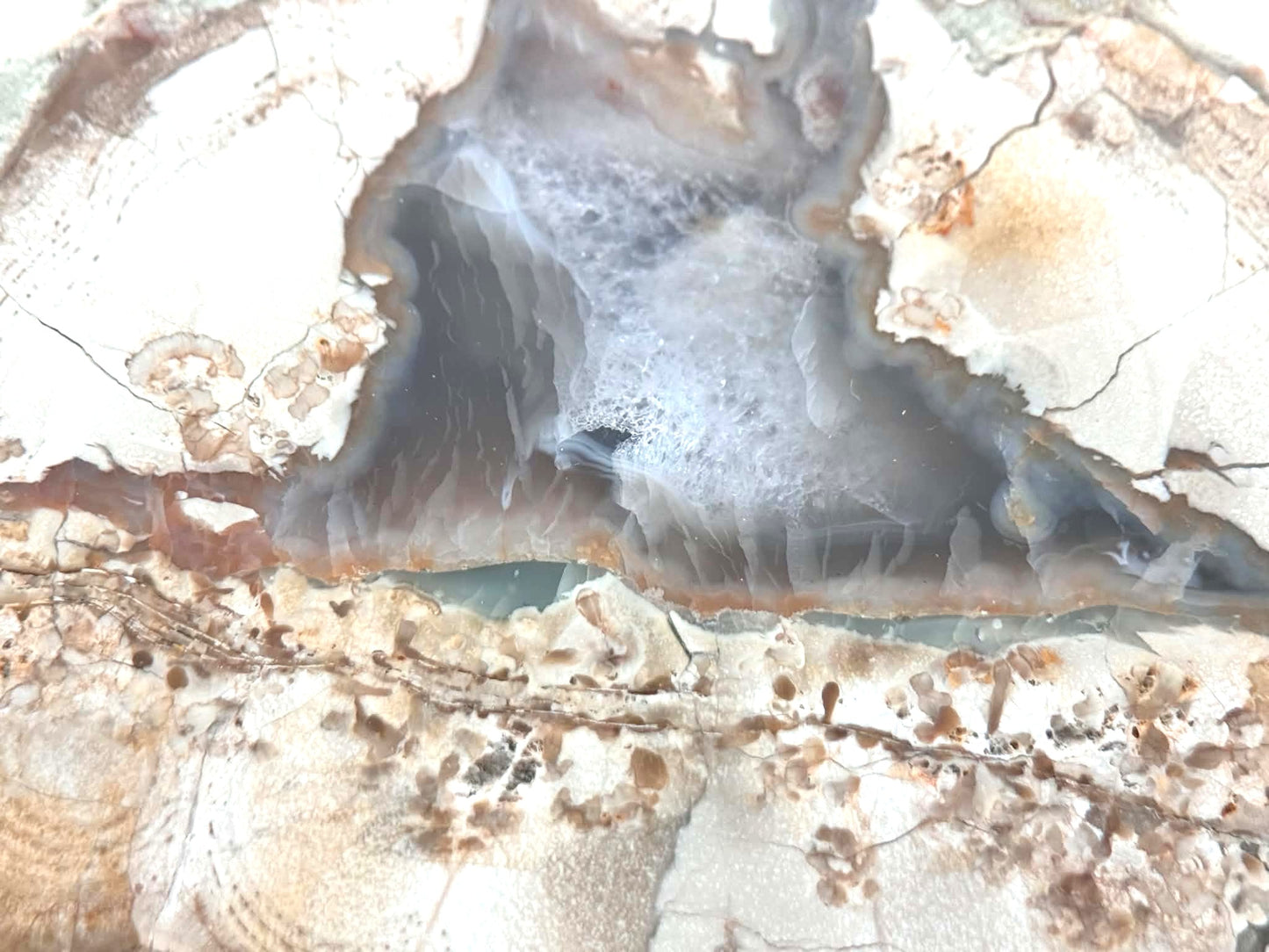 Nice Natural Agate Mont Lyall Canada Half Nodule