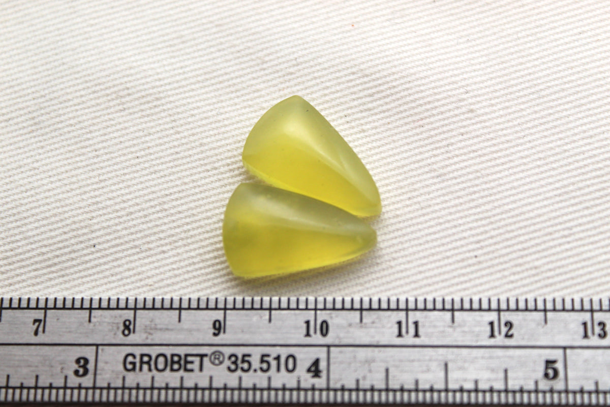 Small Vesuvianite Cabochon Pair Gemstone light green