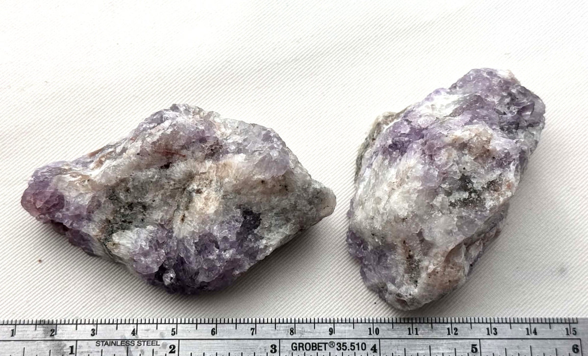 Canadian Amethyst gemstone Specimen rough crystal One face polished