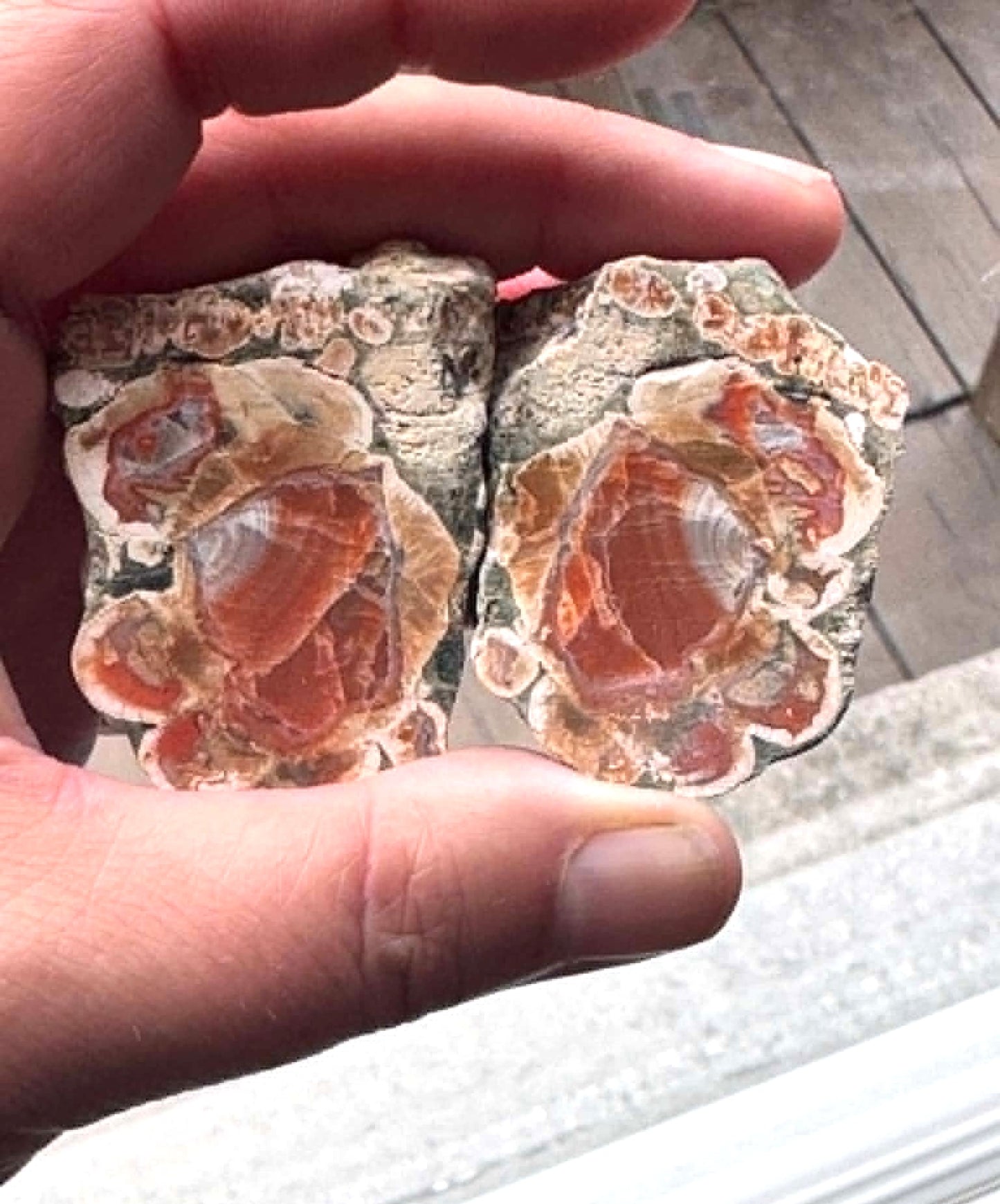Natural Agate Nodule Mont Lyall Canada polished one face