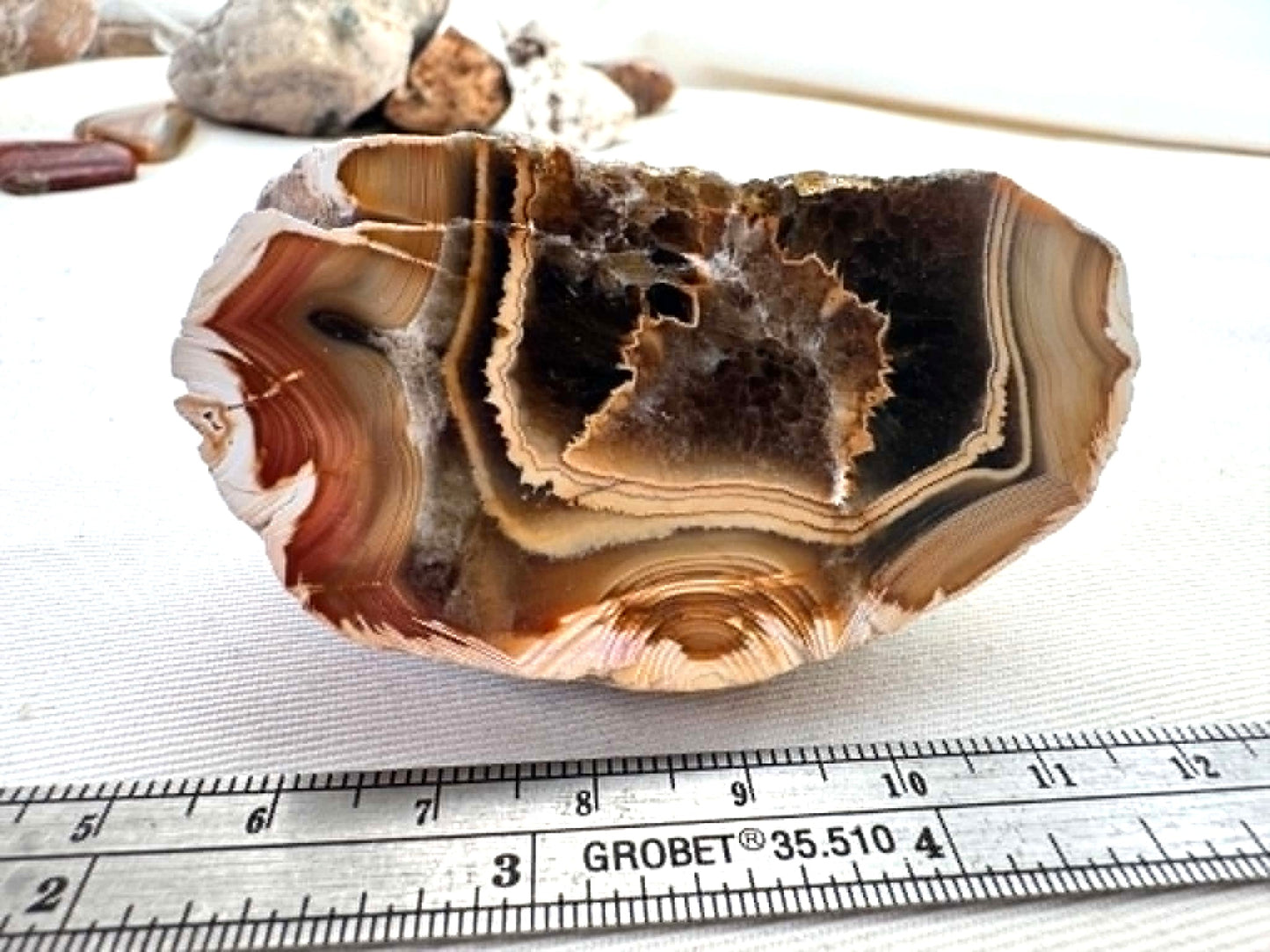 Agate Rough one side polished Half nodule