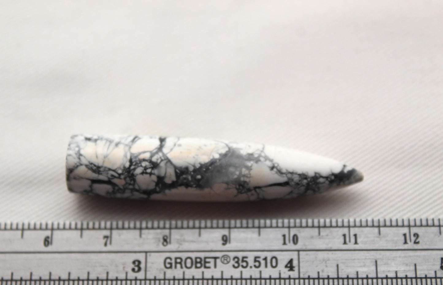 Large Maligano Jasper Bullet Gemstone White grey