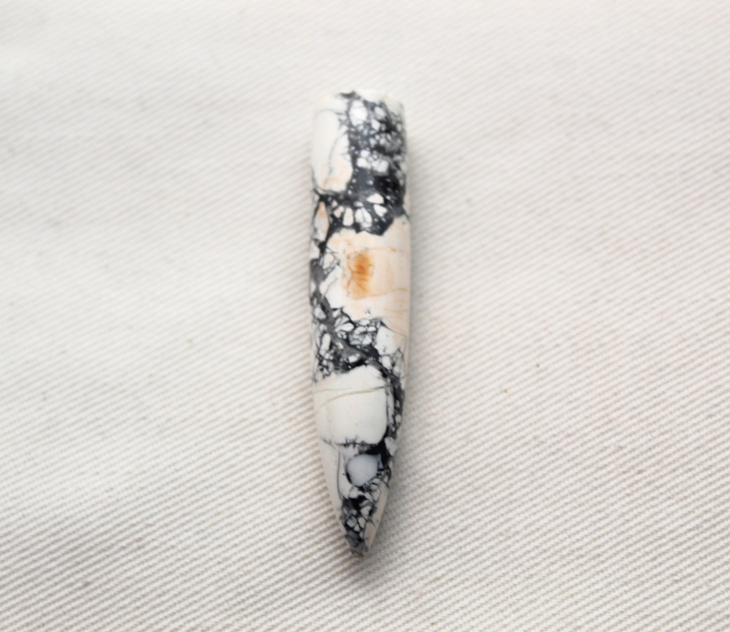 Large Maligano Jasper Bullet Gemstone White grey