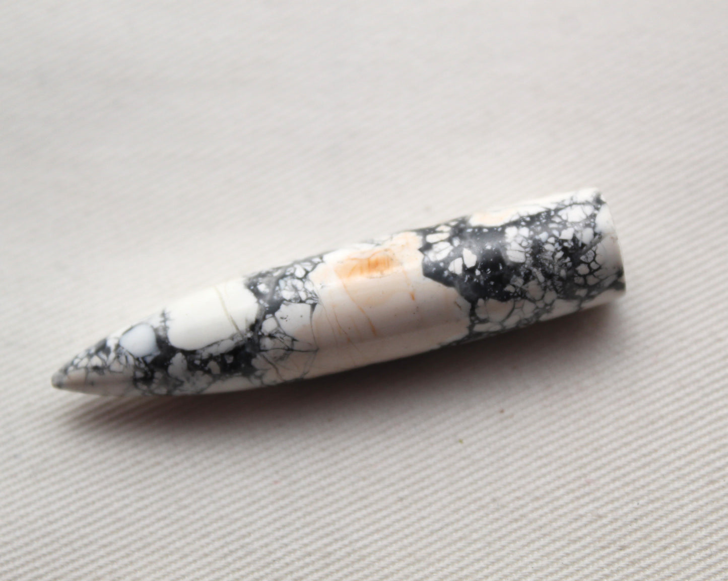 Large Maligano Jasper Bullet Gemstone White grey