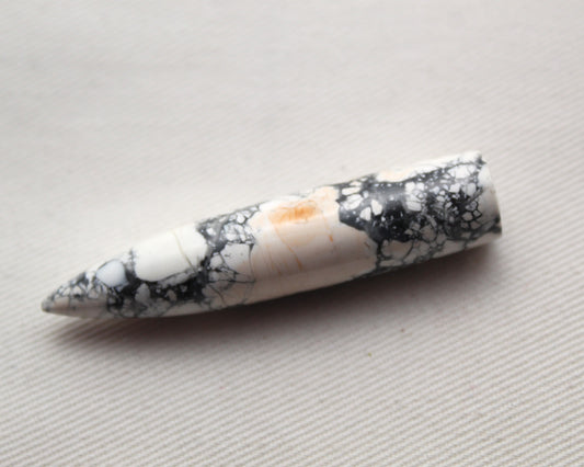 Large Maligano Jasper Bullet Gemstone White grey