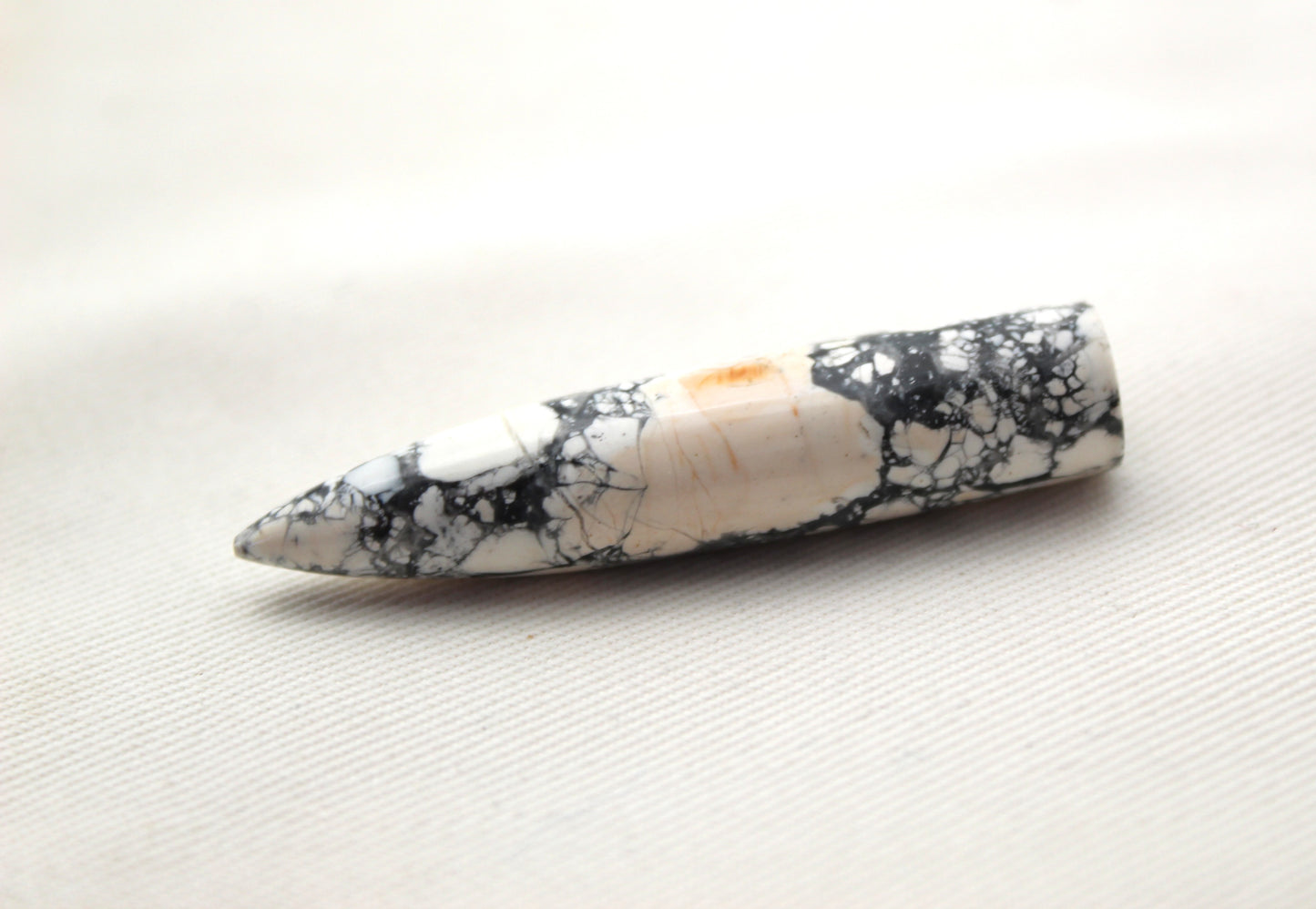 Large Maligano Jasper Bullet Gemstone White grey
