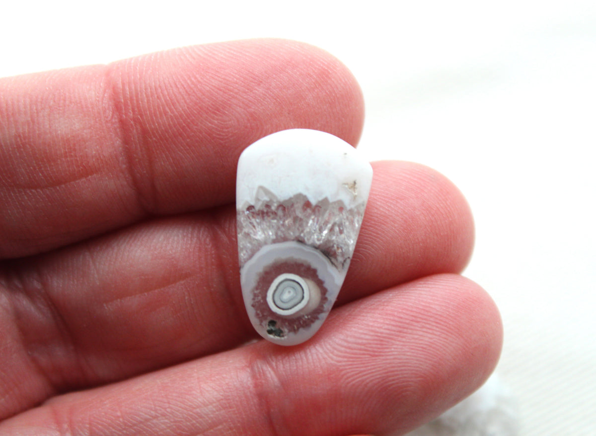 Orbicular Agate Cabochons Pair Gemstone natural
