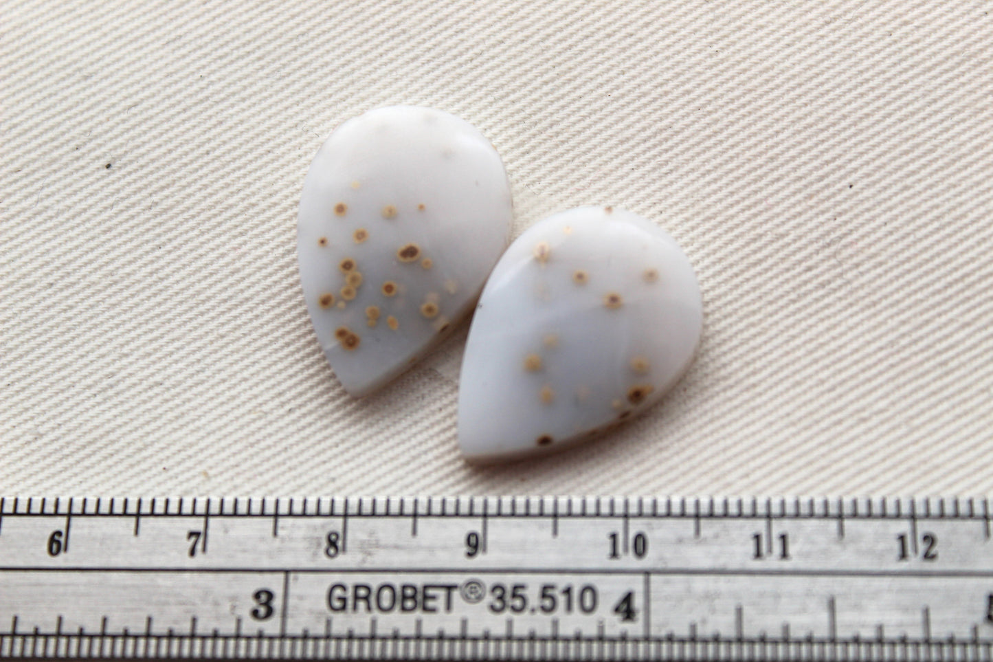 Polka Dot Agate Cabochon Gemstones Pear