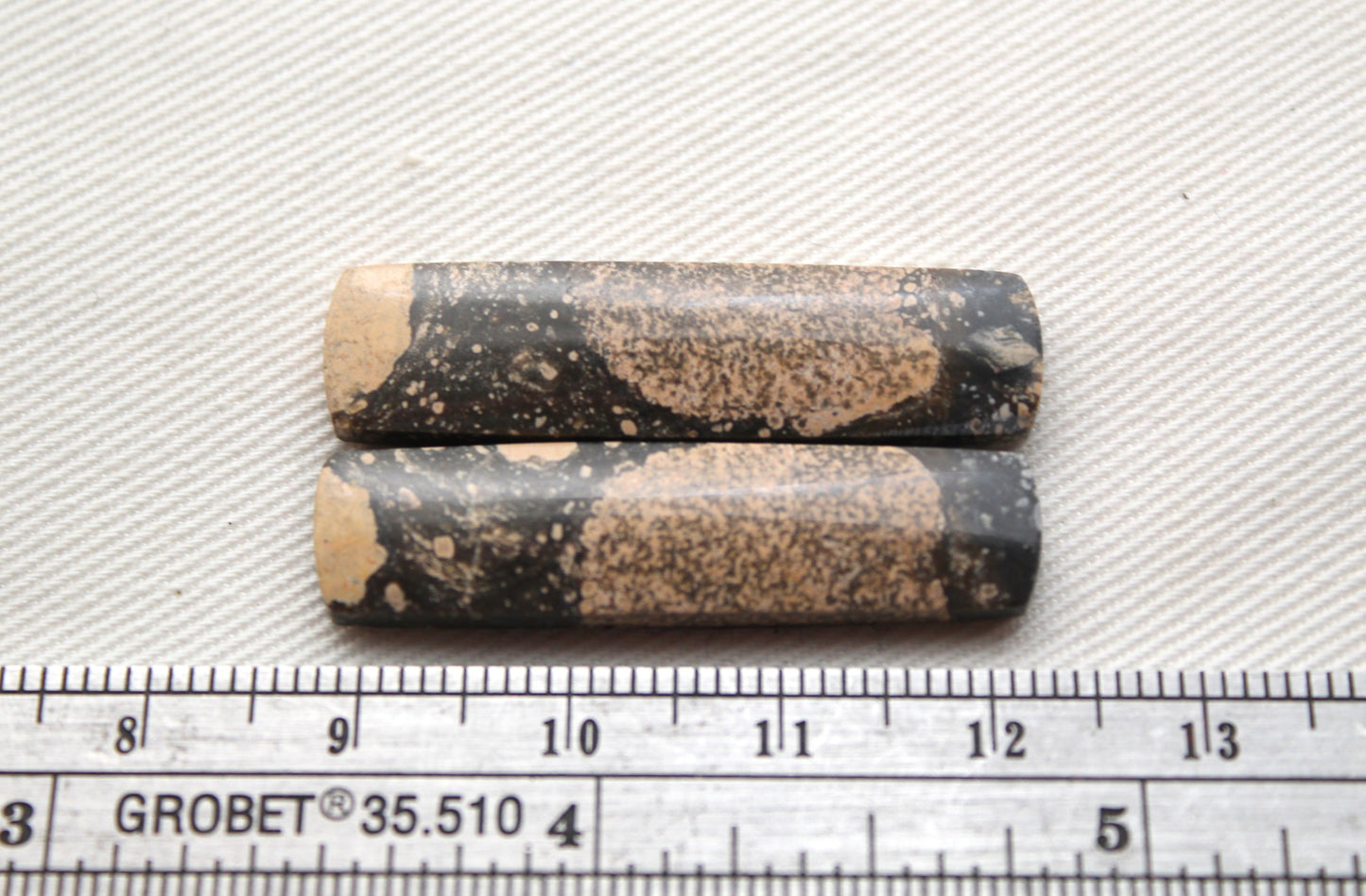Magnesite Cabochons Pair Gemstone rectangle