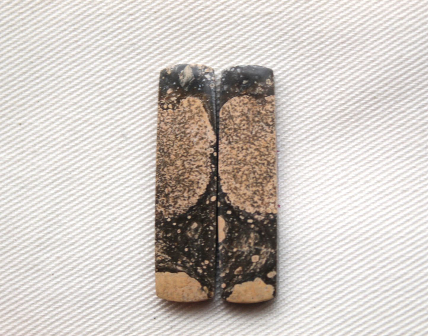 Magnesite Cabochons Pair Gemstone rectangle