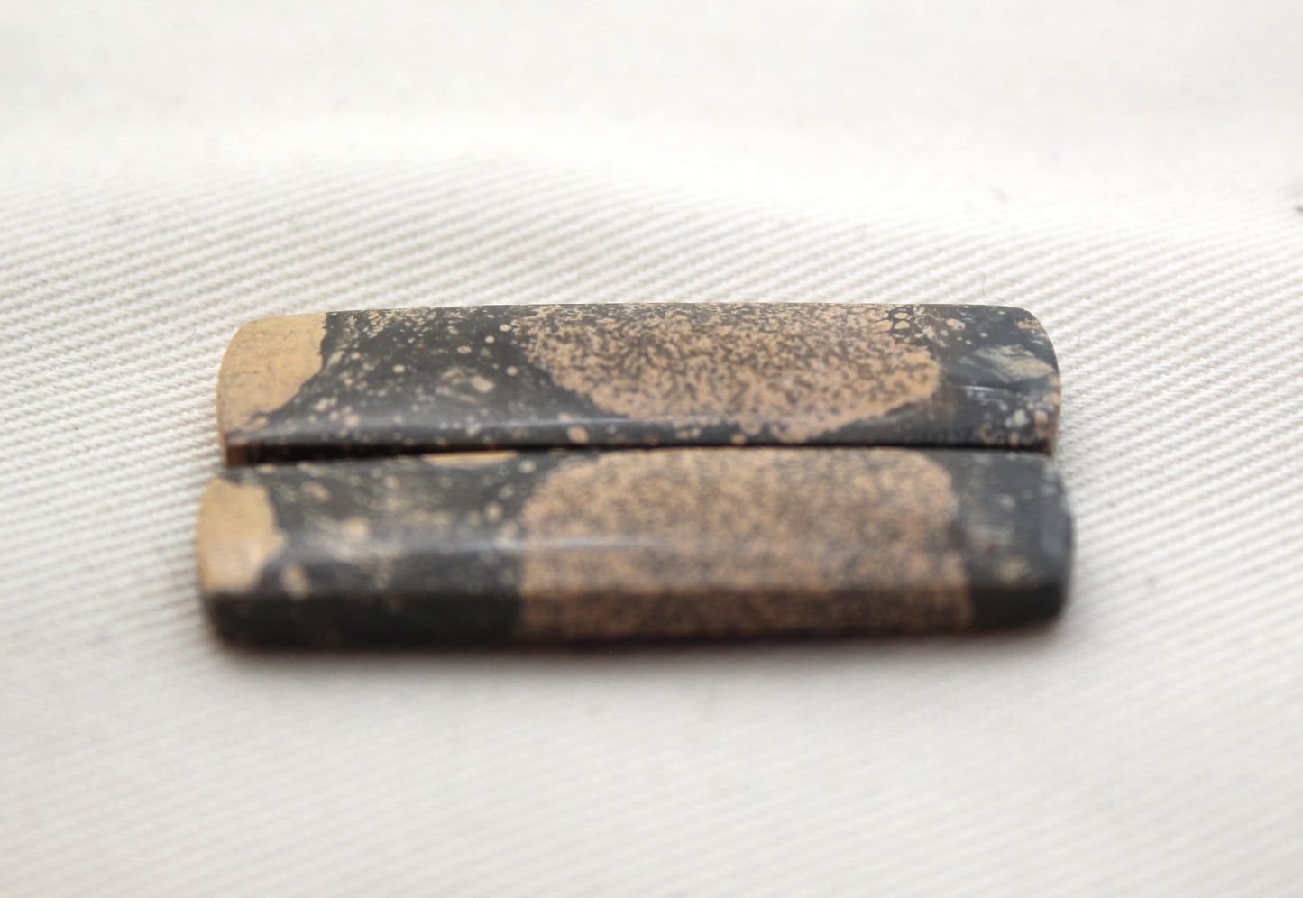 Magnesite Cabochons Pair Gemstone rectangle