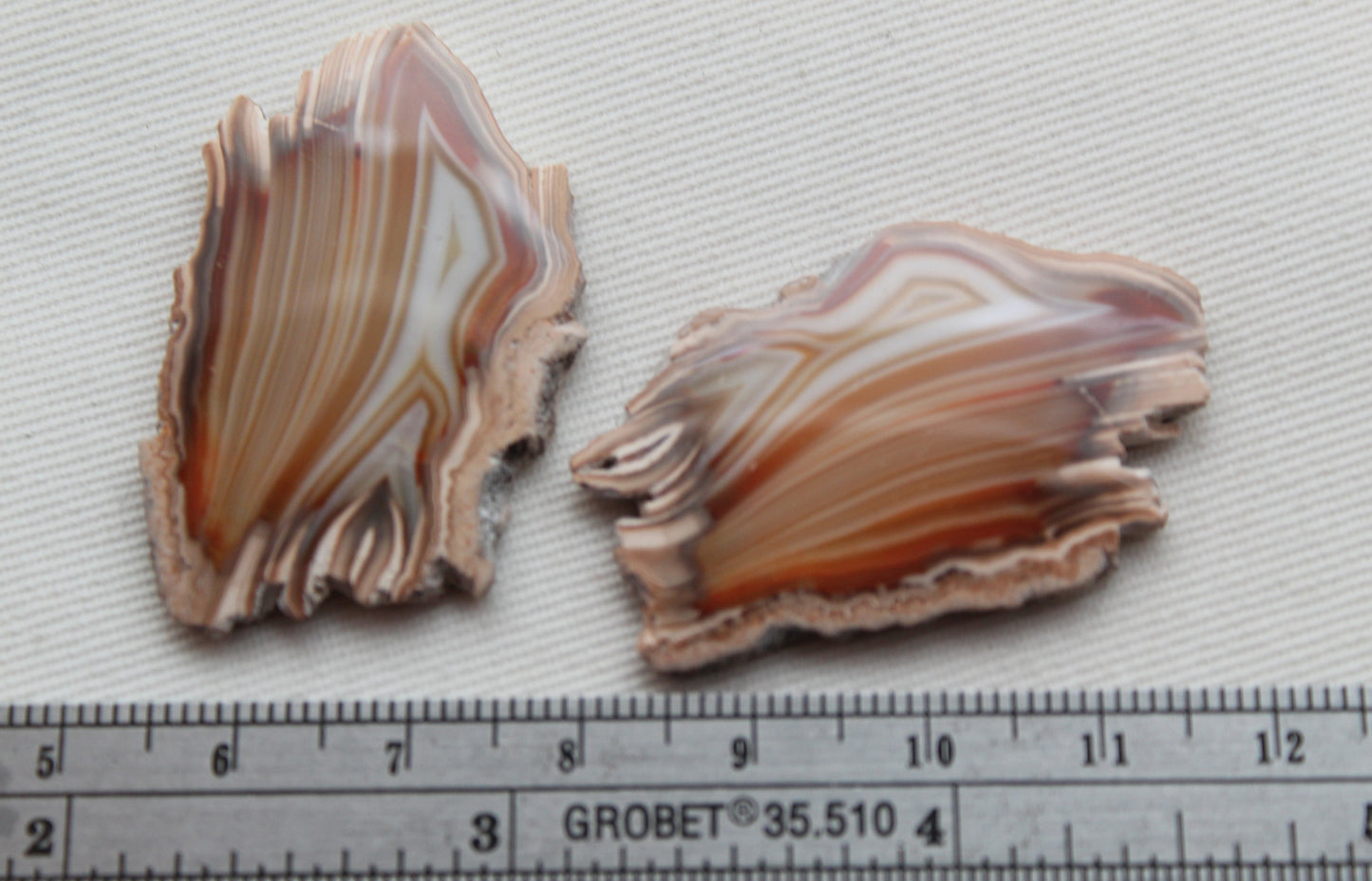Sliced Agate Pair Gemstones freeform natural